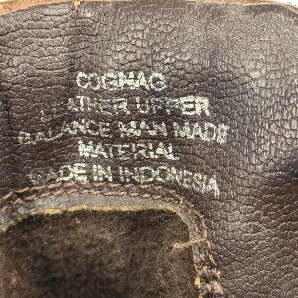 Steve Madden Raleighh Cognac Leather High Chunky Heel Boots Booties Shoes sz 8 - Picture 15 of 16